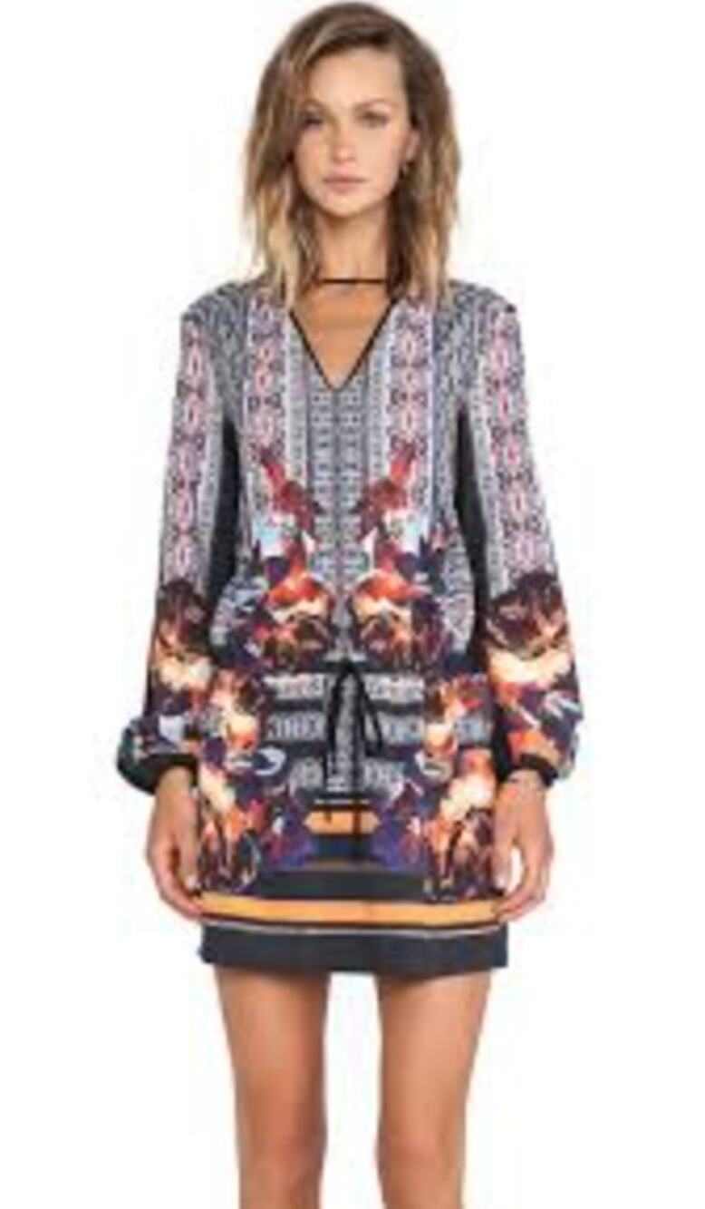 Clover Canyon Irish Box Blouson Dress Womens Medium Multicolor